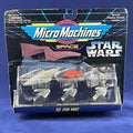 Star Wars Micro Machines space collection VII.  Mon Calamari Star Cruiser, Jabba’s Desert Sail Barge, Speeder Bike with Rebel Pilot