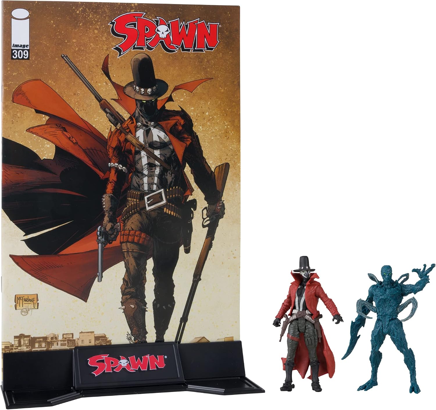 DC McFarlane Page Punchers Spawn's Gunslinger and Auger