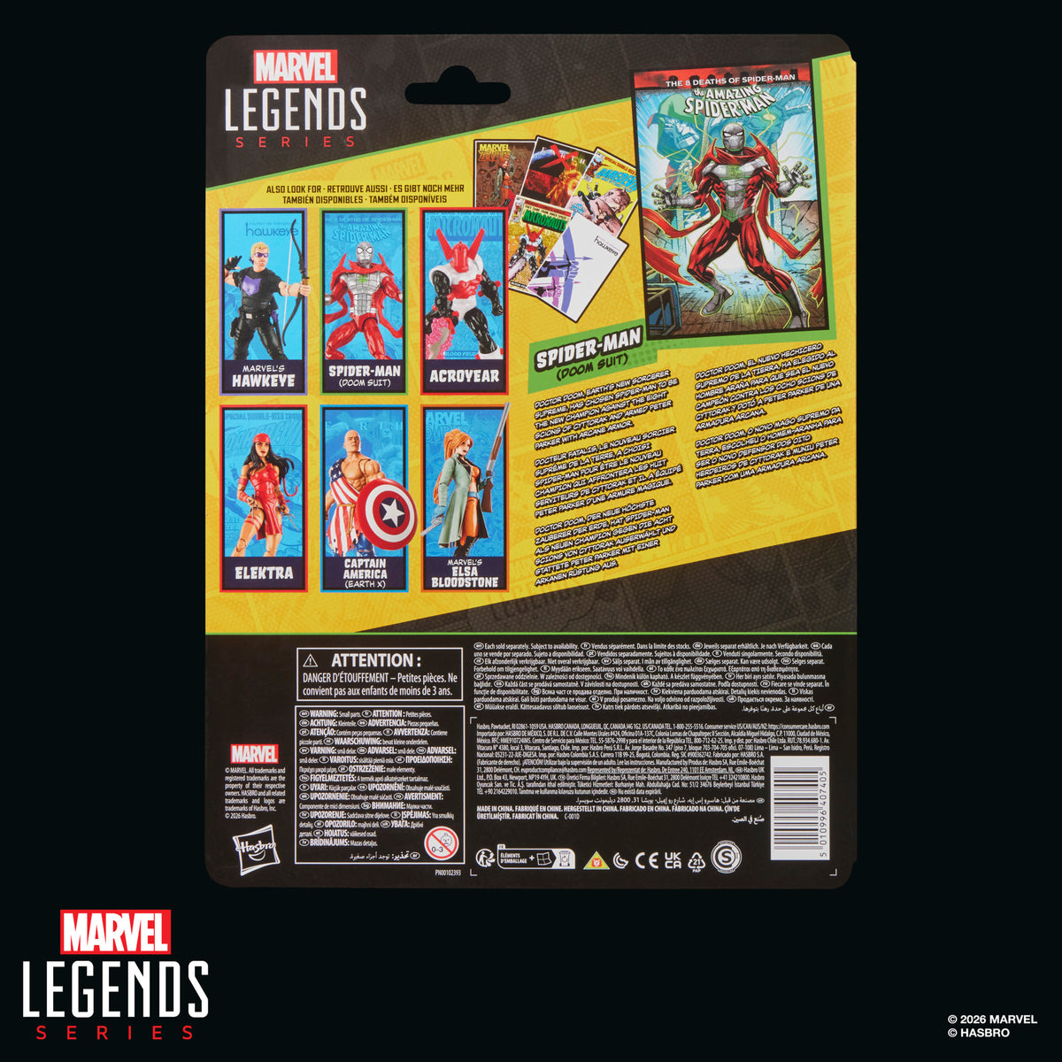 Marvel Legends Series Spider-Man (Doom Suit), Comics-Inspired Action Figure