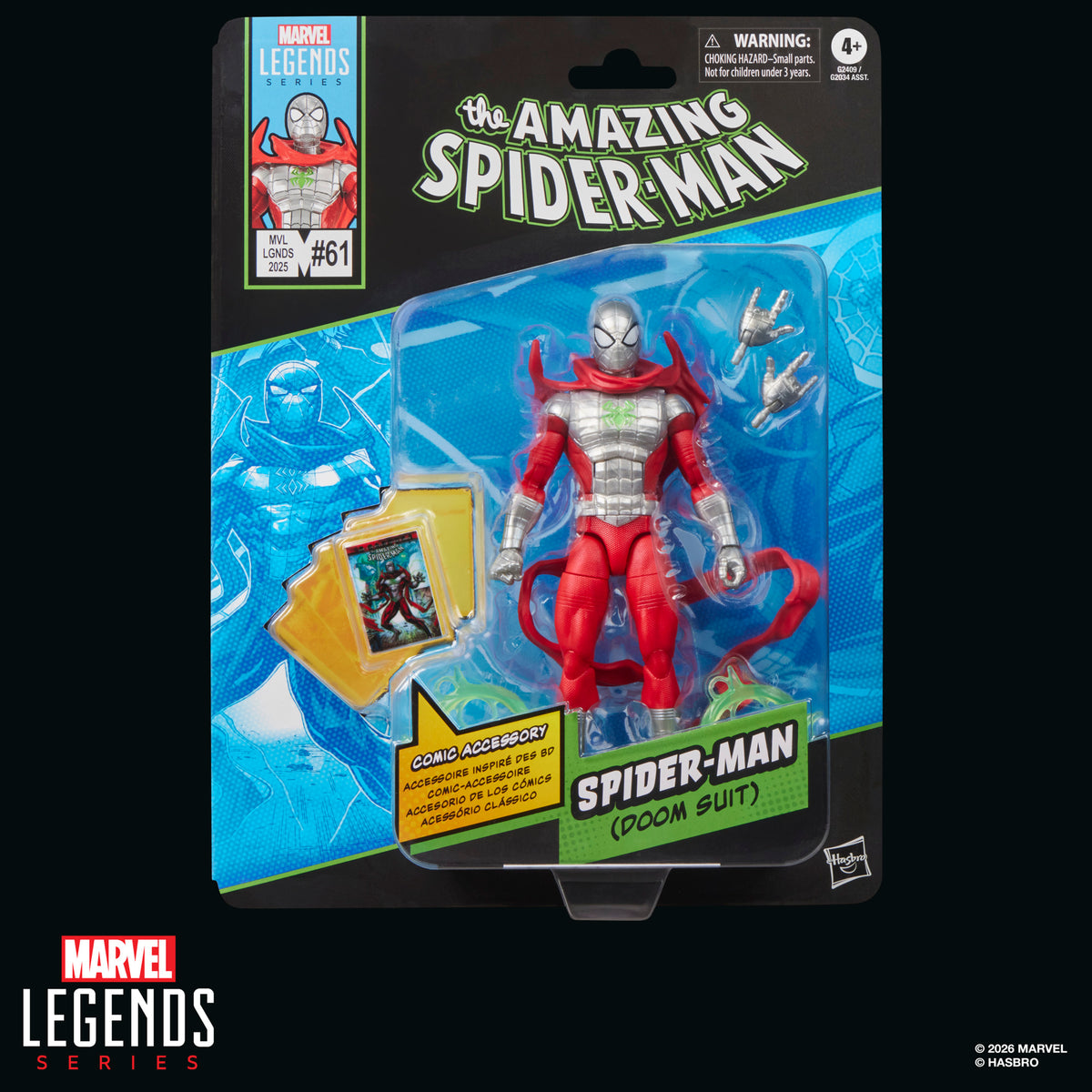 Marvel Legends Series Spider-Man (Doom Suit), Comics-Inspired Action Figure