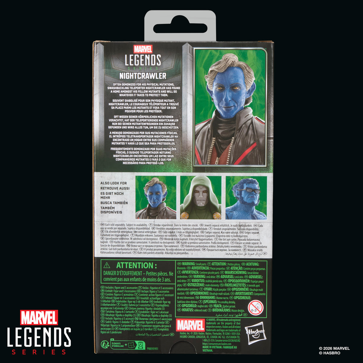 Marvel Legends Series Nightcrawler, Marvel Studios' Avengers: Doomsday 6" Action Figure