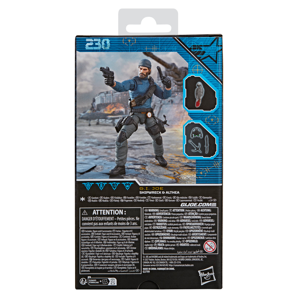 G.I. Joe Classified Series Shipwreck Action Figure & Althea Parrot