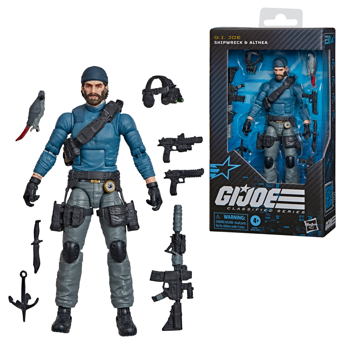 G.I. Joe Classified Series Shipwreck Action Figure & Althea Parrot