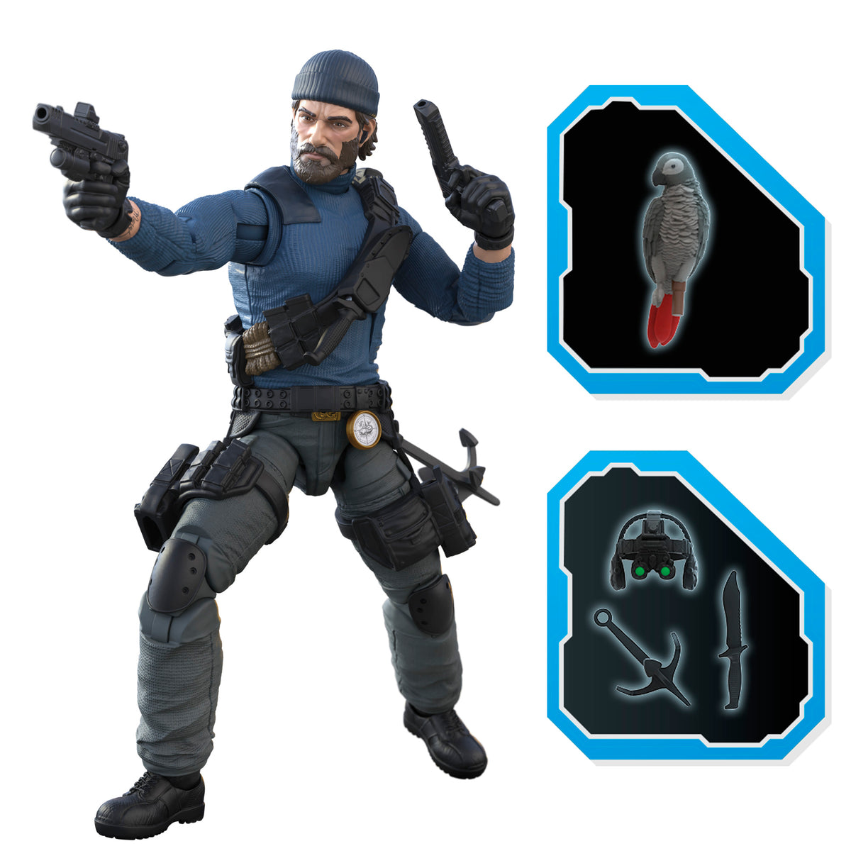 G.I. Joe Classified Series Shipwreck Action Figure & Althea Parrot