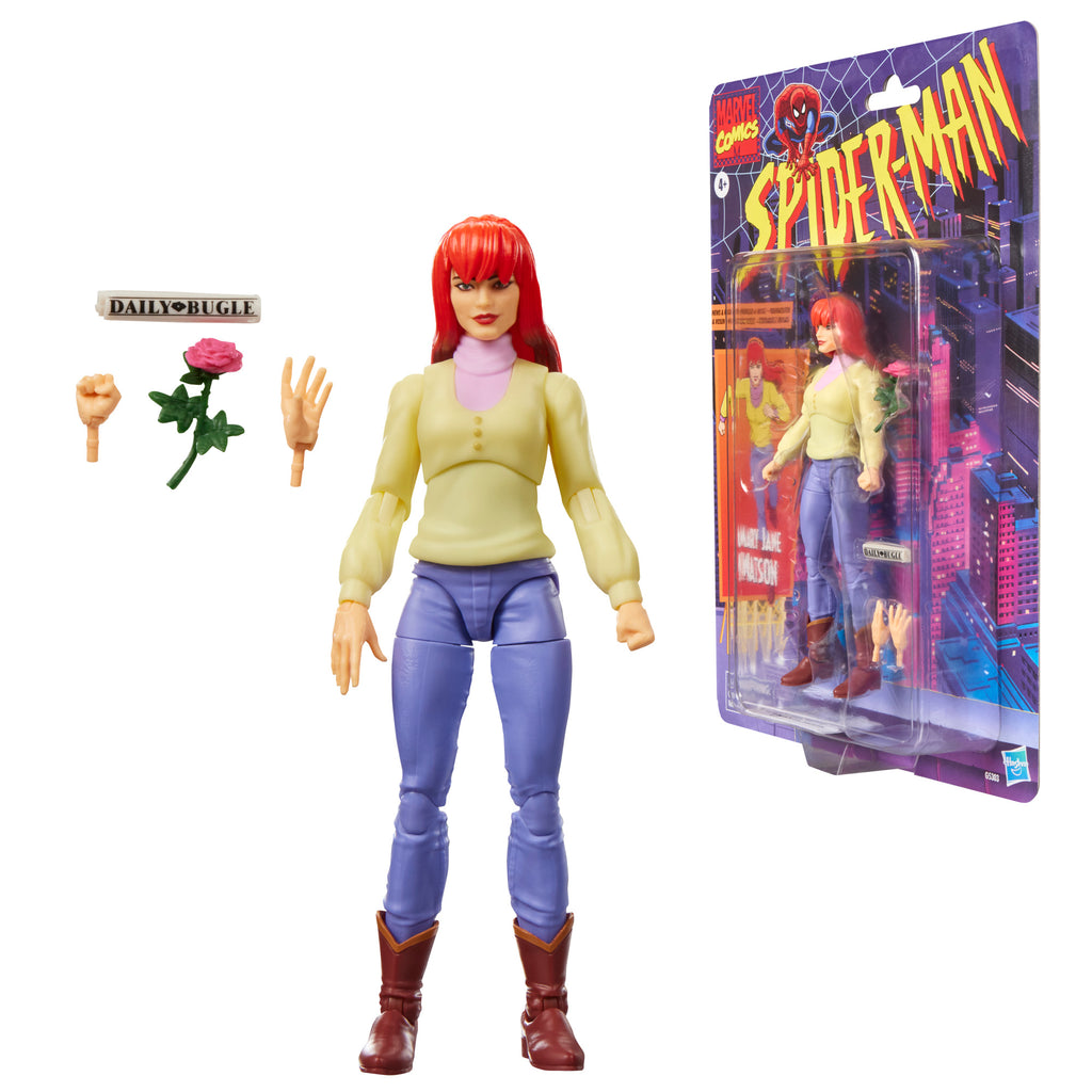 Marvel Legends Retro Card Mary Jane Watson 6 Inch Action Figure
