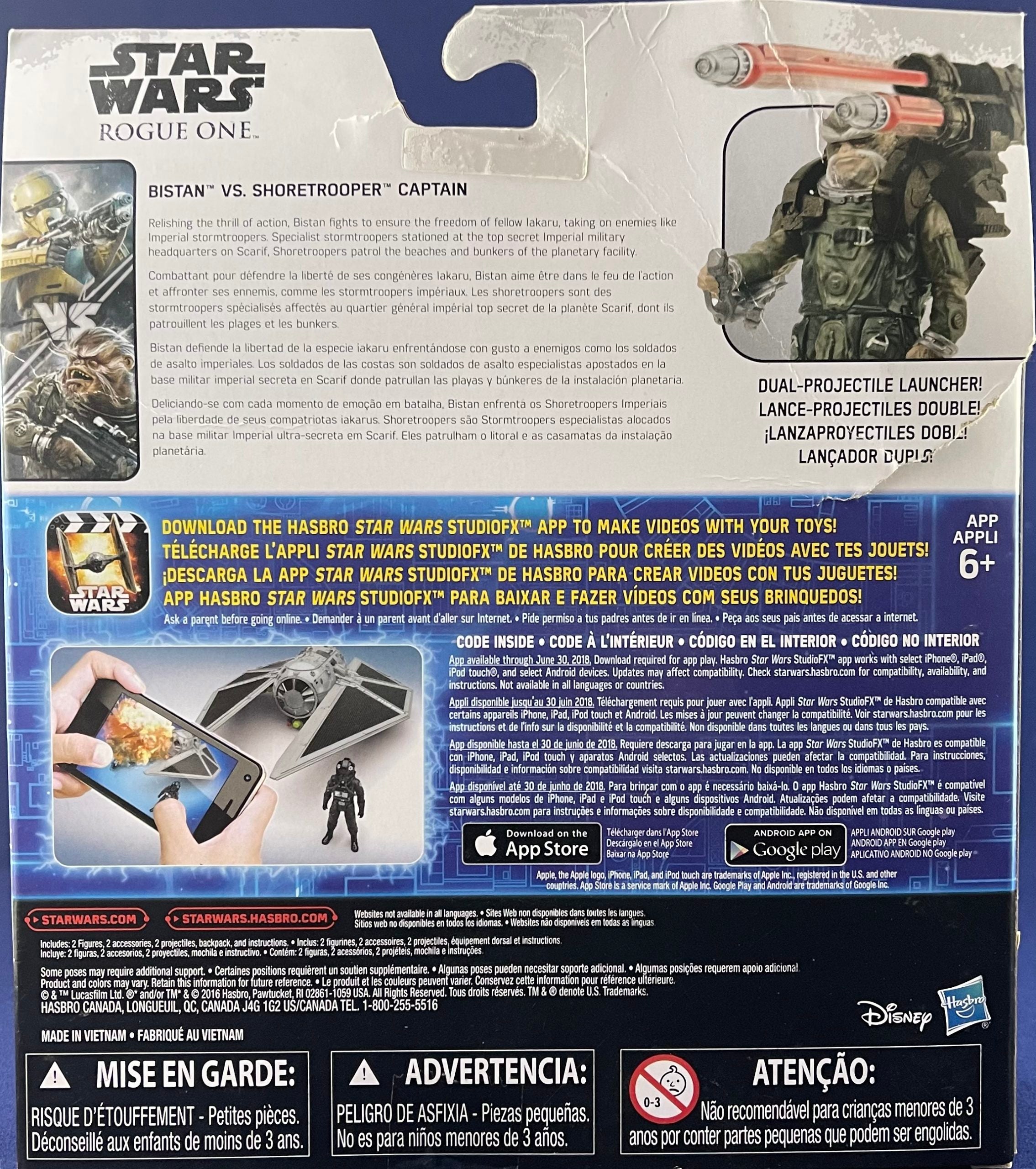 Star Wars Rogue One Shoretrooper Captain and Bistan (box damage)