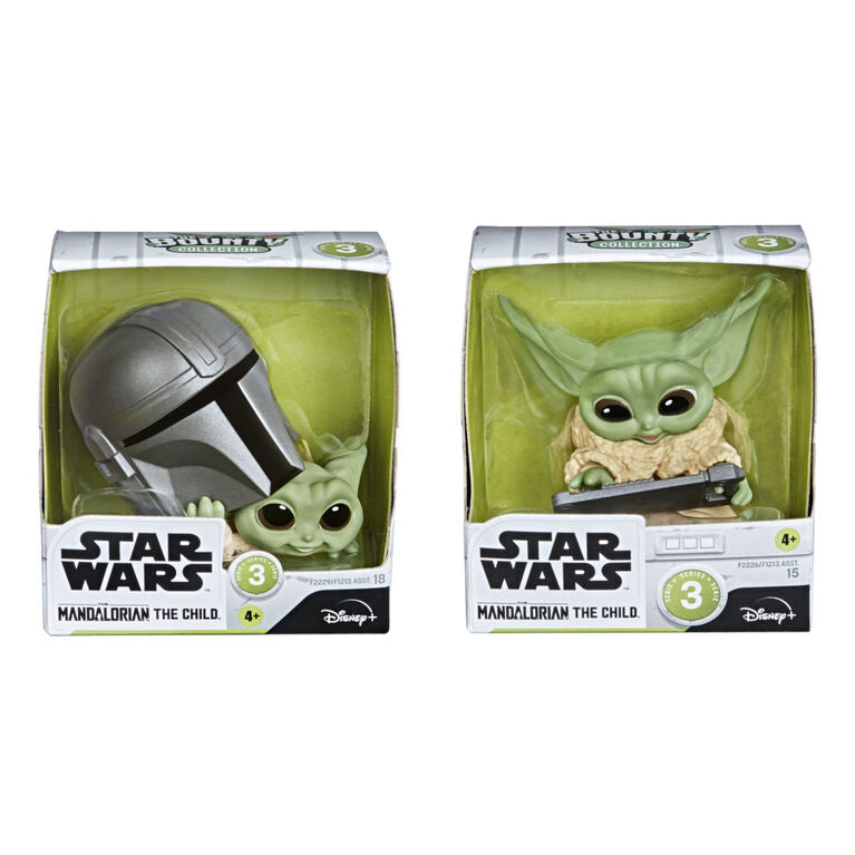 Star Wars The Bounty Collection Series 3 The Child Figures Helmet Peeking, Datapad Tablet Posed Toys 2-Pack