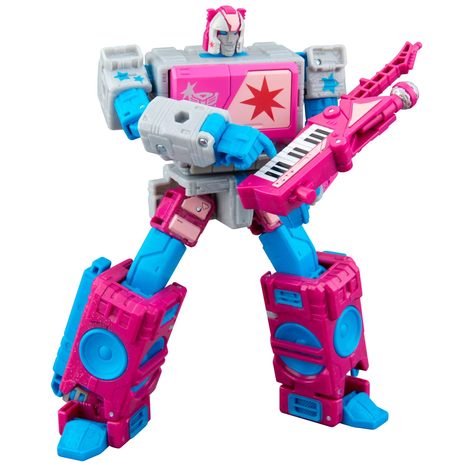 Transformers Jem and the Holograms Autobot Blaster & KP Glit, KP Sundor, and KP Rosanna