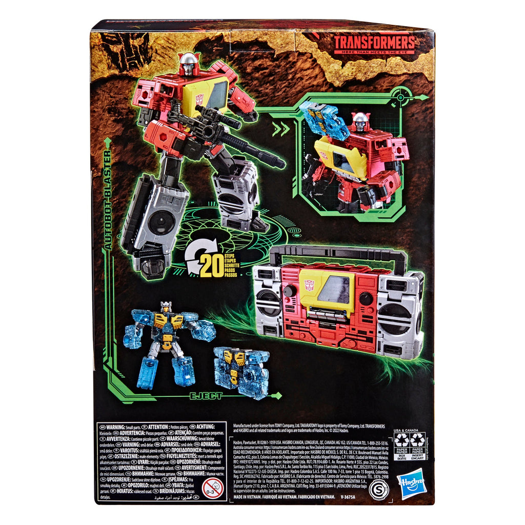 Transformers Generations War for Cybertron: Kingdom Voyager WFC-K44 Autobot Blaster & Eject