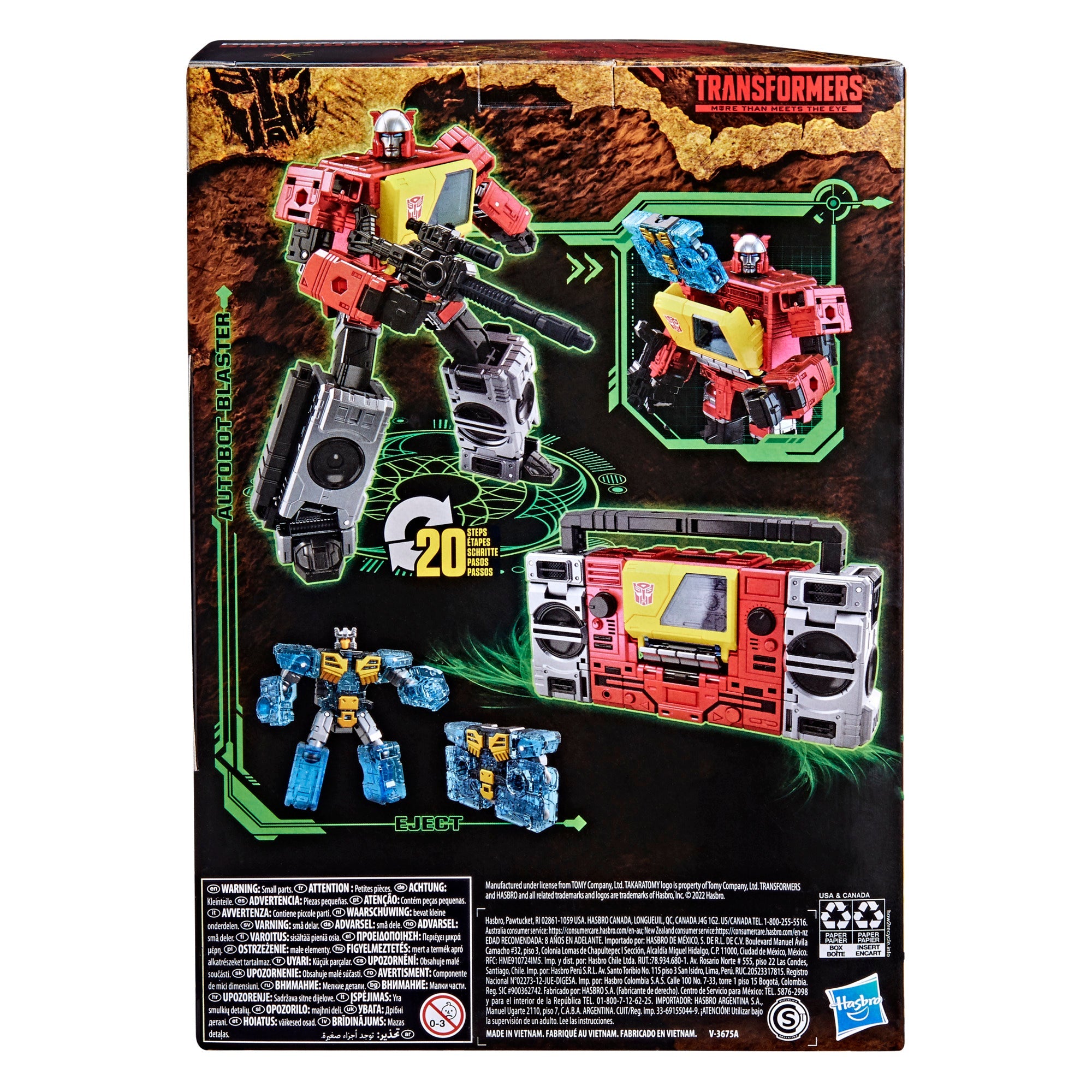 Transformers Generations War for Cybertron: Kingdom Voyager WFC-K44 Autobot Blaster & Eject