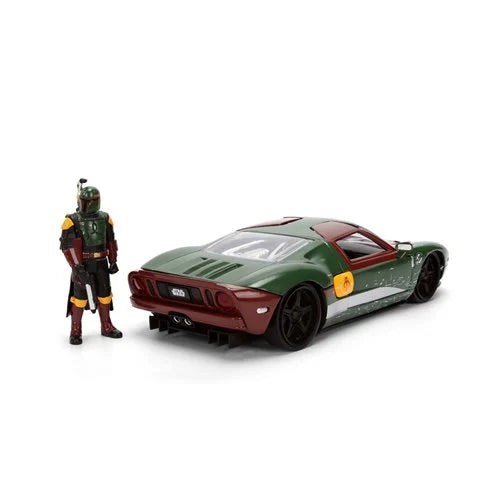 Hollywood Rides Star Wars 2005 Ford GT 1:24 Scale Die-Cast Metal Vehicle with Boba Fett Figure
