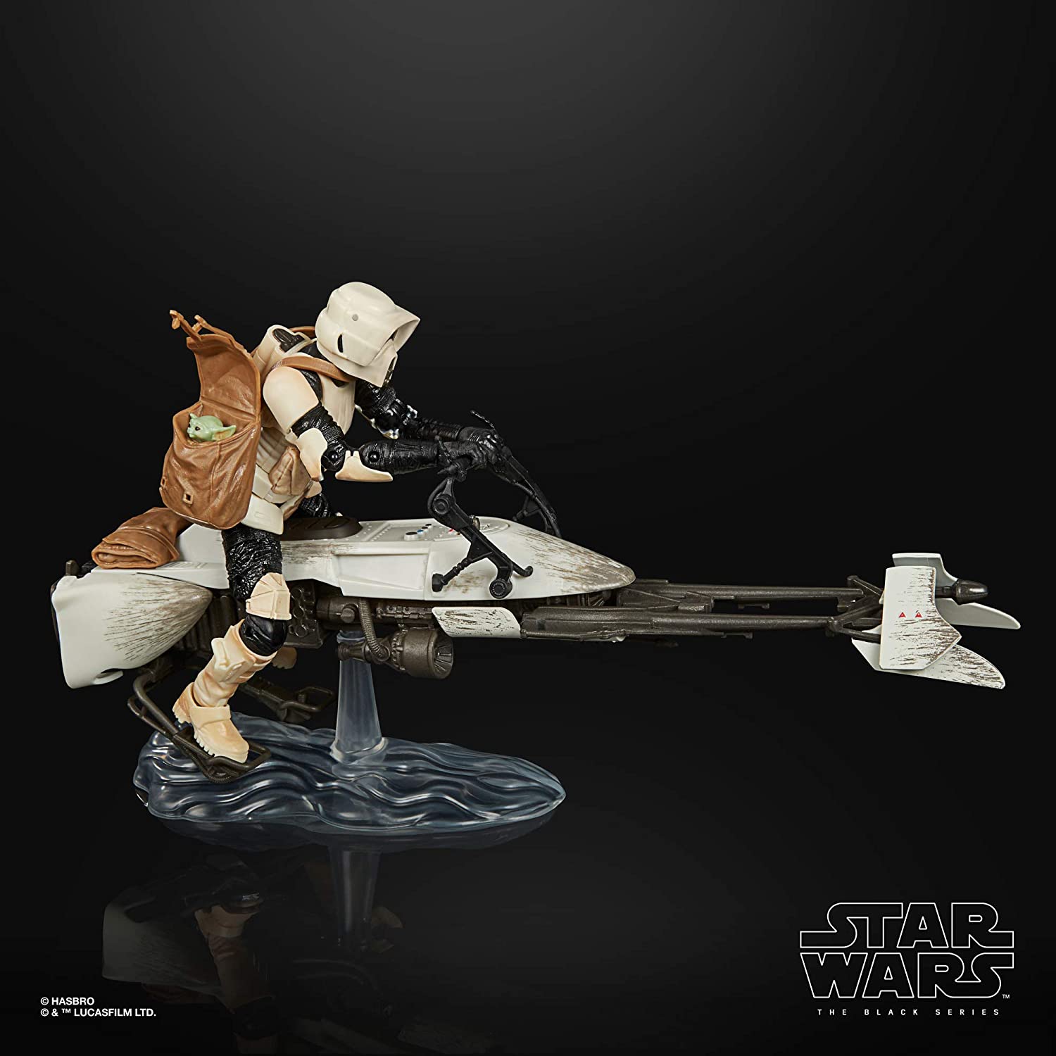 Star Wars The Black Series Speeder Bike Scout Trooper and The Child Toys 6-Inch-Scale The Mandalorian Collectible Figure and Vehicle Set (Amazon Exclusive)