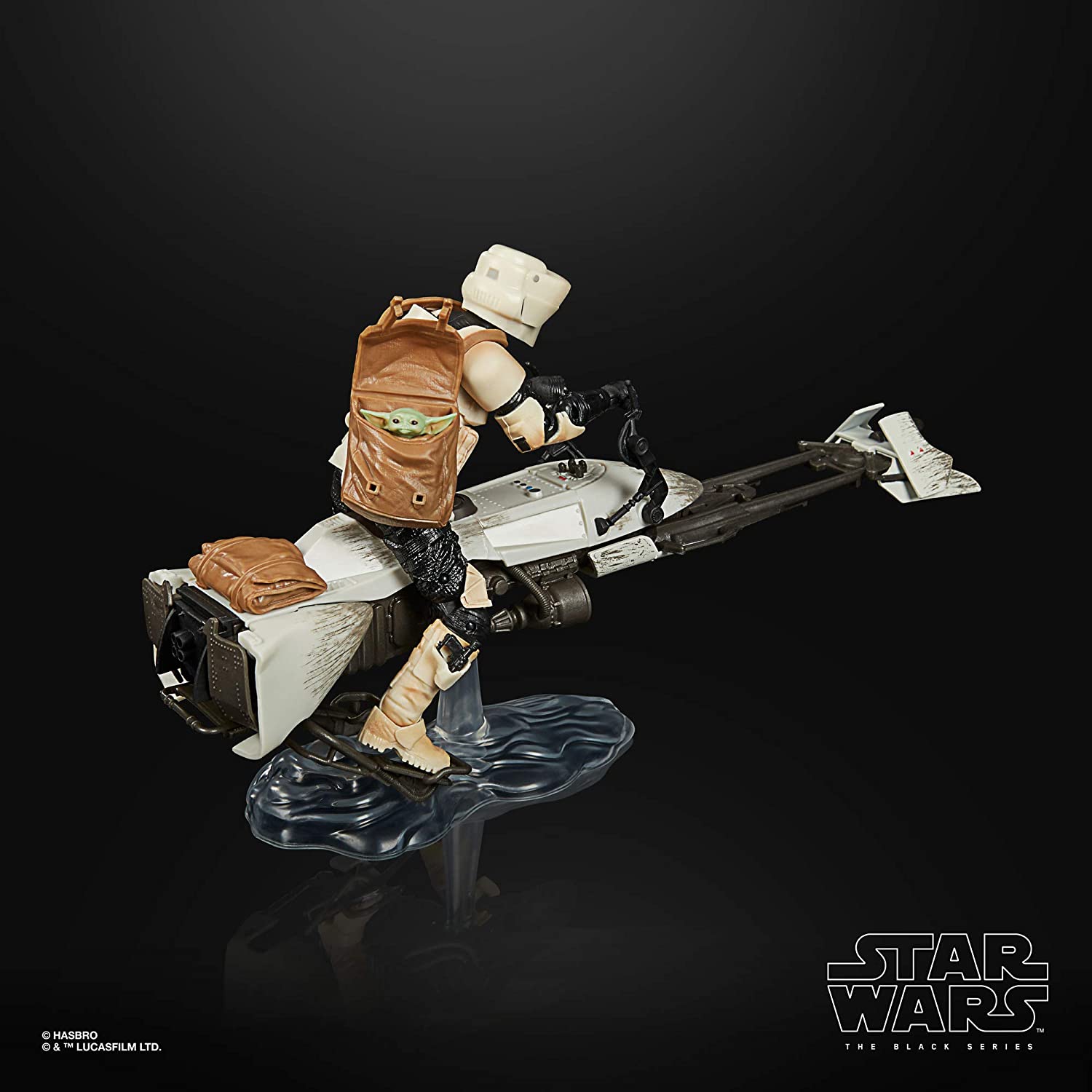 Star Wars The Black Series Speeder Bike Scout Trooper and The Child Toys 6-Inch-Scale The Mandalorian Collectible Figure and Vehicle Set (Amazon Exclusive)
