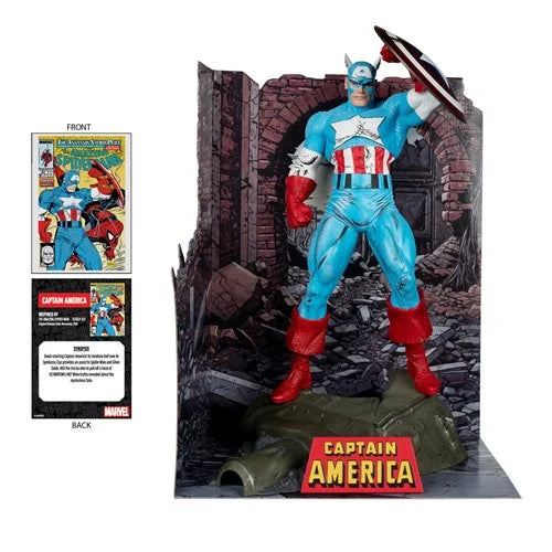 Marvel Wave 1 Captain America The Amazing Spider-Man #323 1:6 Scale Posed Figure with Scene and Comic