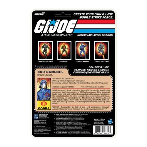 G.I. Joe Cobra Commander (Cartoon) 3 3/4-Inch ReAction+ Figure