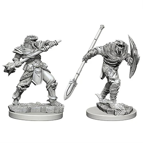 Dungeons & Dragons Nolzur's Marvelous Miniatures Dragonborn Male Fighter with Spear Mini-Figure 2-Pack