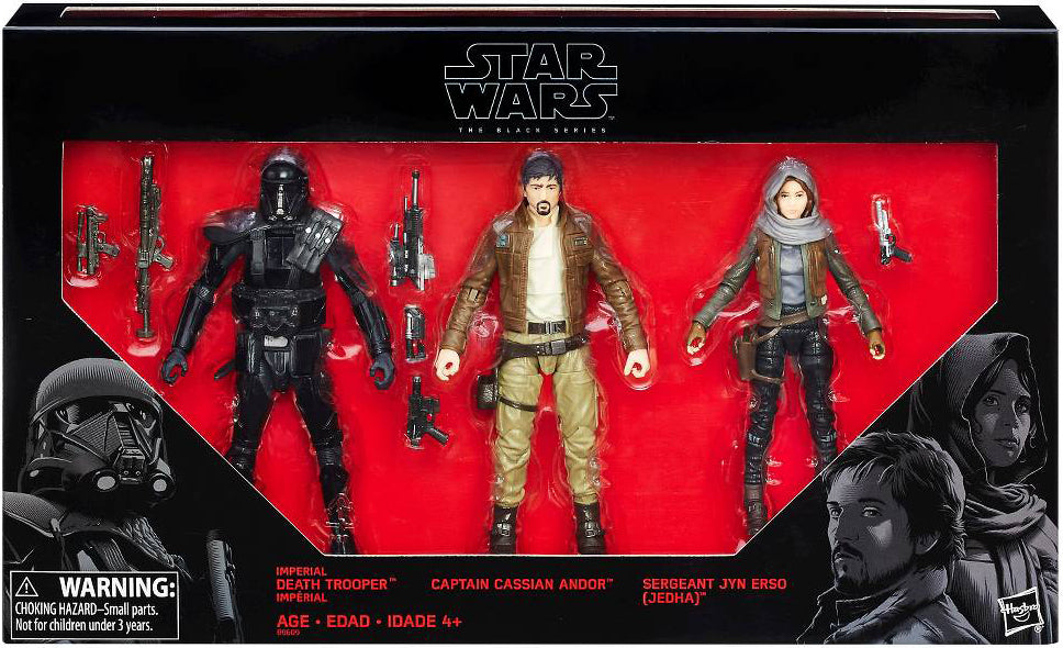 Star Wars 6" Black Series Death Trooper, Captain Cassian, Jyn Erso 3 Pack