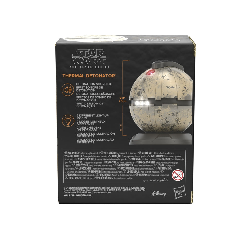 Star Wars The Black Series Electronic Thermal Detonator with Advanced LEDs and Sound Effects
