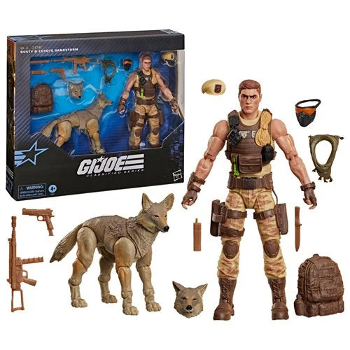 G.I. Joe Classified Series #217 Dusty & Coyote Sandstorm 6-Inch Action Figure and Pet