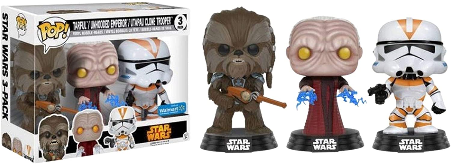 Star Wars Funko POP! Set of 3 (Tarfful, Unhooded Emperor, Utapau Clone)