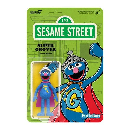 Sesame Street Super Grover 3 3/4-Inch ReAction Figure