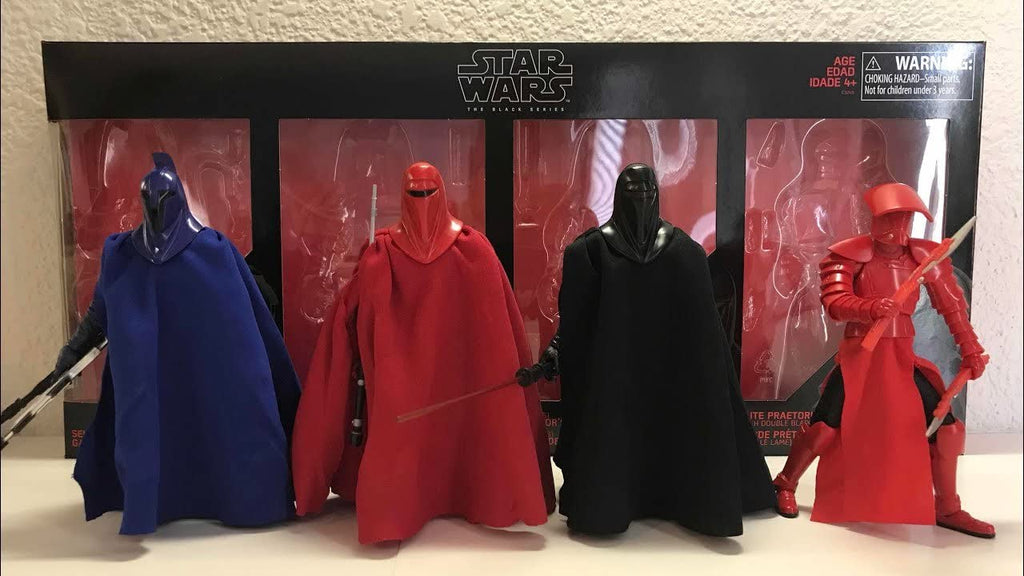 Star Wars The Black Series Guard Action Figure 4 Pack Exclusive Senate, Imperial Royal, Emperors Shadow and Elite praetorian