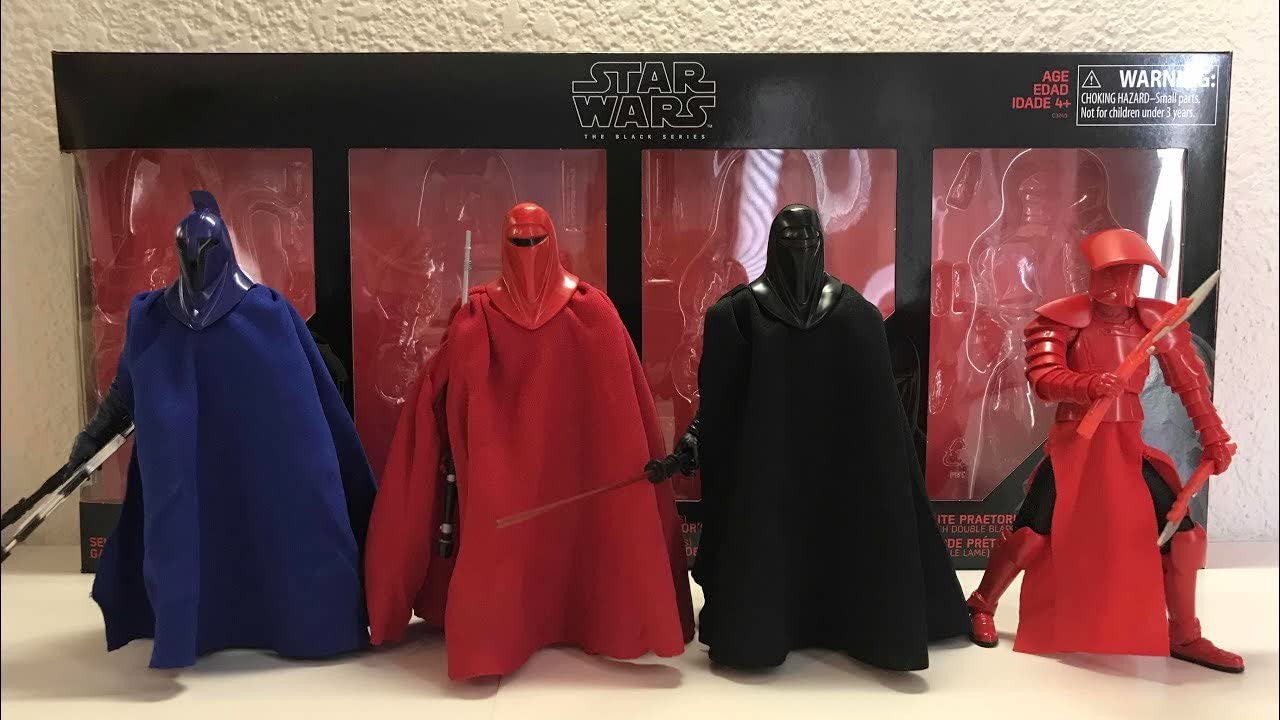 Star Wars The Black Series Guard Action Figure 4 Pack Exclusive Senate, Imperial Royal, Emperors Shadow and Elite praetorian