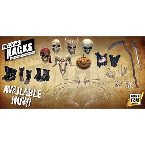 Vitruvian H.A.C.K.S. Deluxe Skeleton Set Character Builder Figure Kit