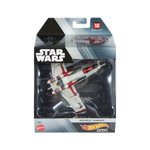 Star Wars Hot Wheels Starships Select 1:50 Scale Republic Gunship
