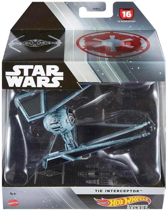 Star Wars Hot Wheels Starships Select 1:50 Scale TIE Interceptor