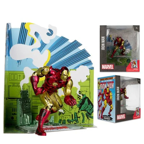 Marvel Wave 1 1:10 Scale Posed Iron Man Figure with Scene