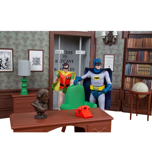 DC Retro Batman 1966 Classic TV Series Wayne Manor Library Playset