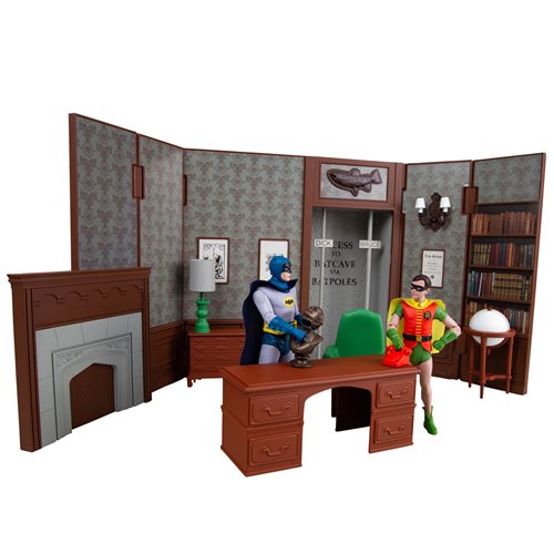 DC Retro Batman 1966 Classic TV Series Wayne Manor Library Playset