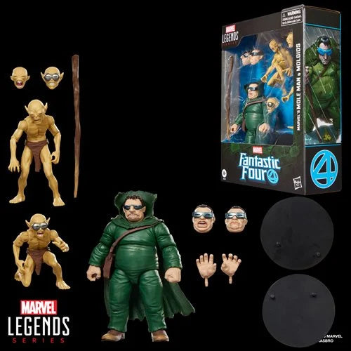 Fantastic Four Marvel Legends Mole Man & Moloids Figures