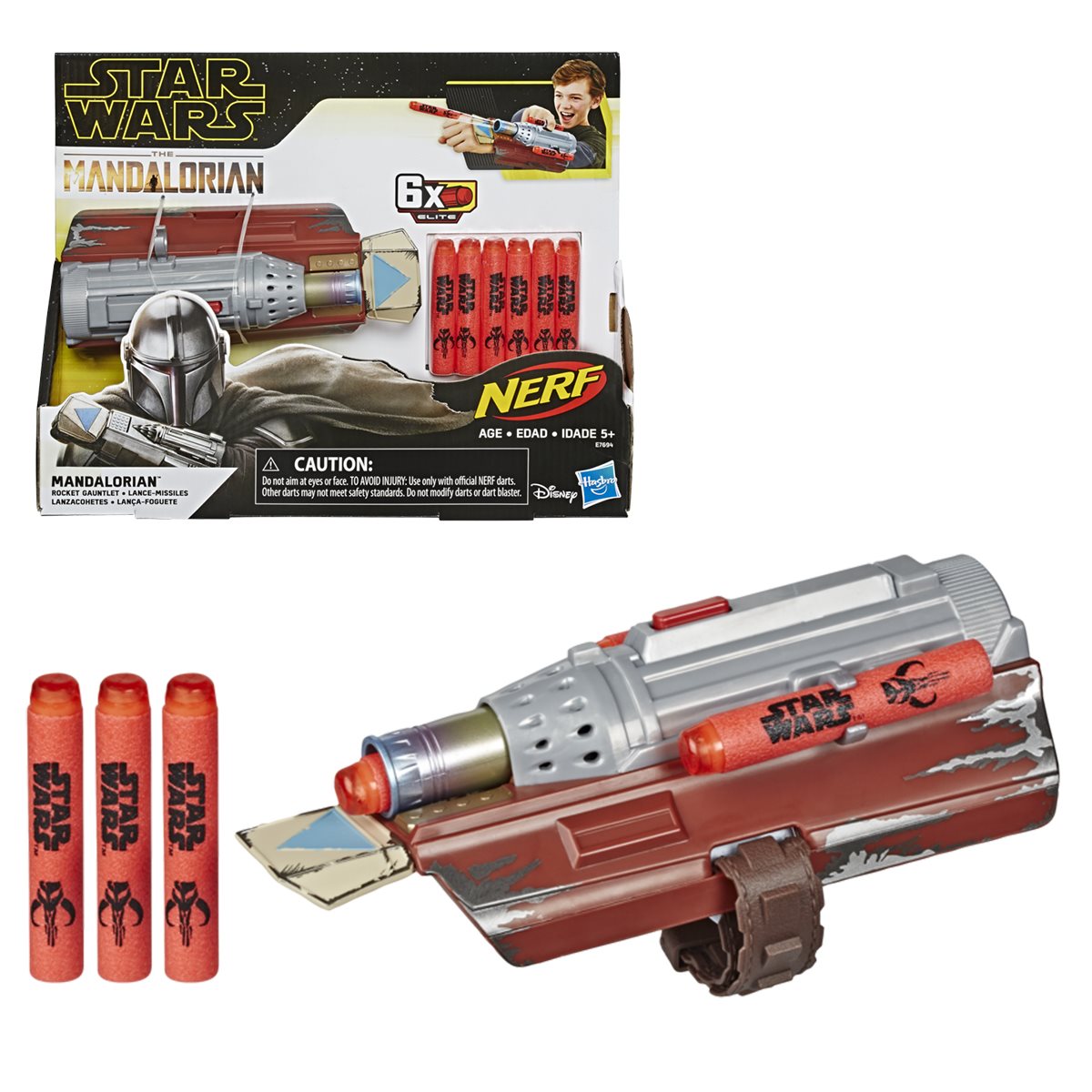 Star Wars The Mandalorian Rocket Gauntlet Nerf Dart Launcher