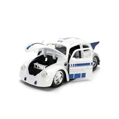 Hollywood Rides Star Wars 1959 Volkswagen Drag Beetle 1:24 Scale Die-Cast Metal Vehicle with R2-D2 Figure