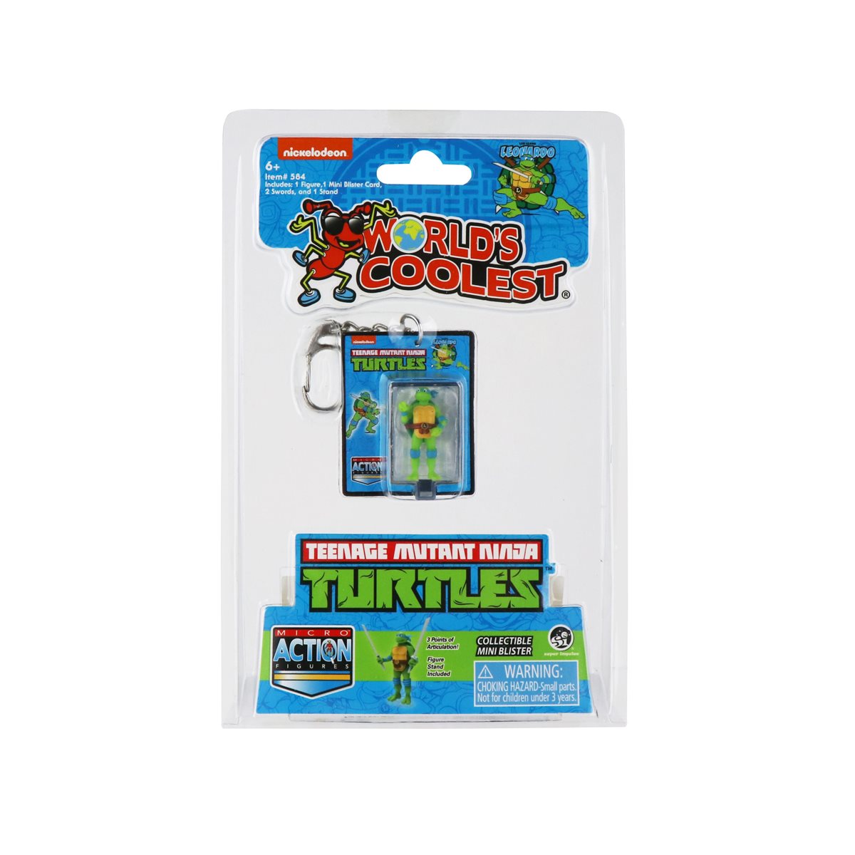 World's Smallest Teenage Mutant Ninja Turtles Leonardo Micro Figure
