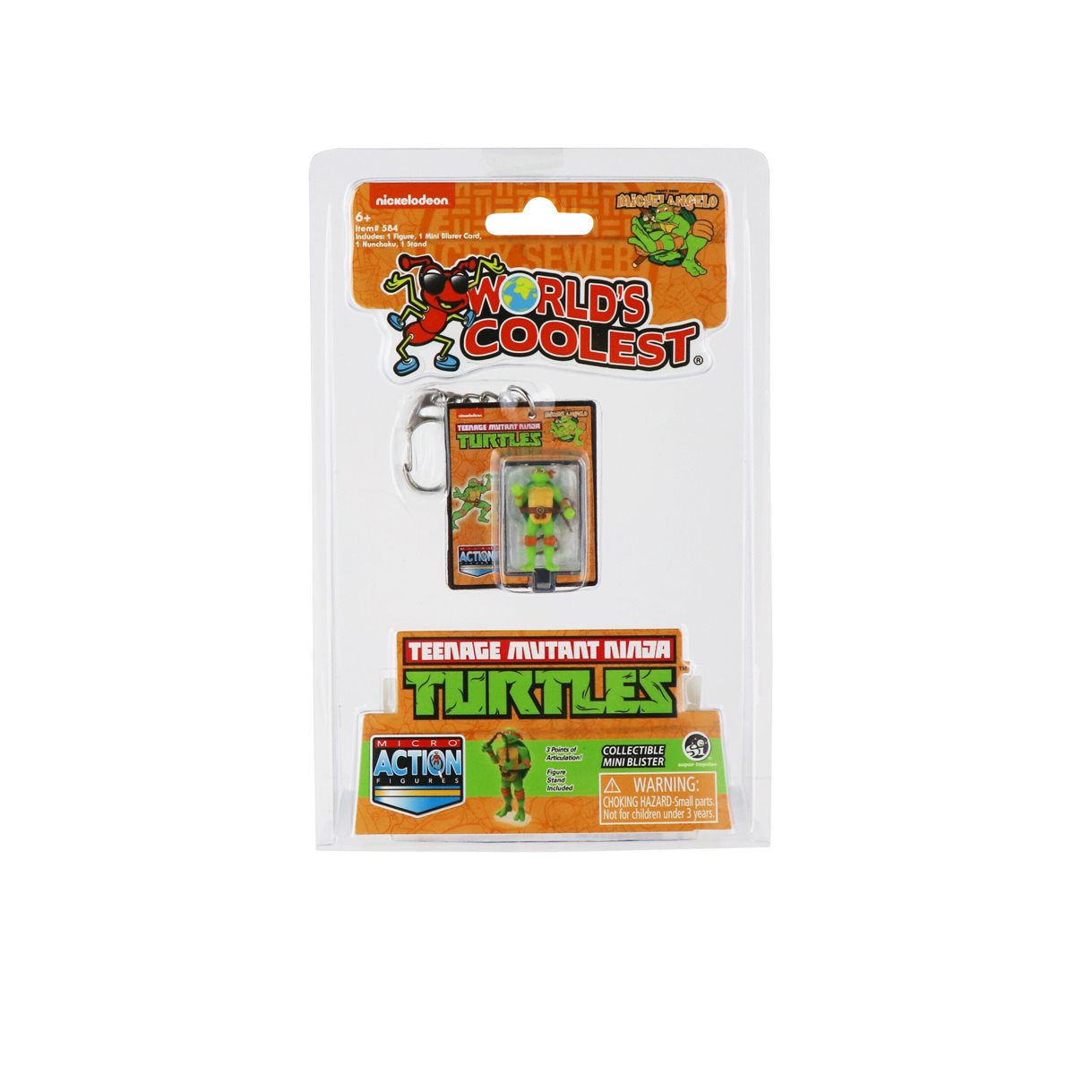 World's Smallest Teenage Mutant Ninja Turtles Michelangelo Micro Figure