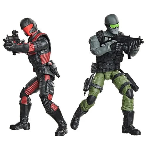 G.I. Joe Classified Series Snake Eyes & Varmint ATV vs. Stealth Viper & Cobra Stealth Flight Pod (Trubble Bubble) Set