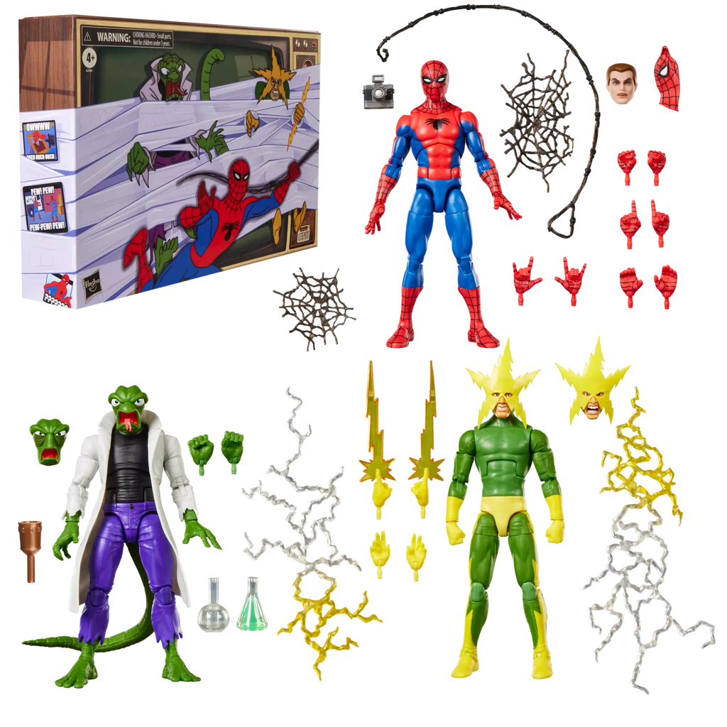 Marvel Legends Series Spider-Man, Marvel's Lizard, & Marvel's Electro