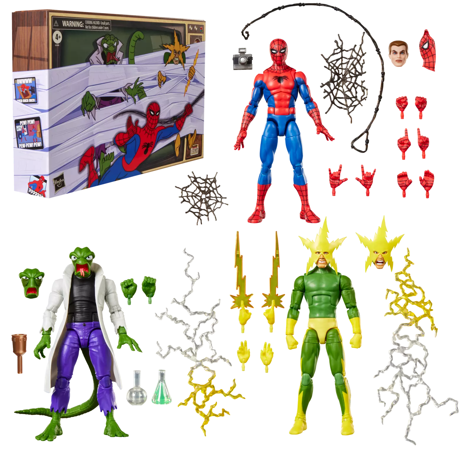 Marvel Legends Series Spider-Man, Marvel's Lizard, & Marvel's Electro