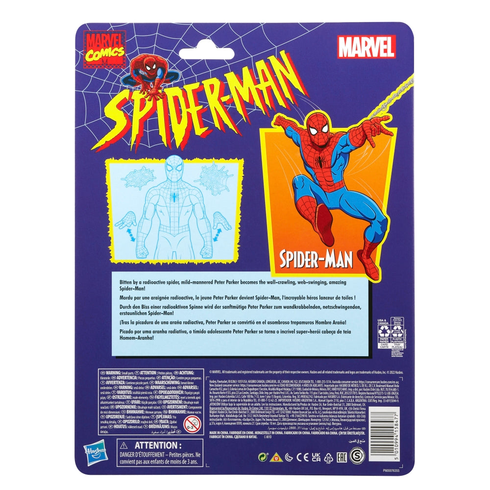 Marvel Legends Spider-Man Retro Card 6 Inch Action Figure