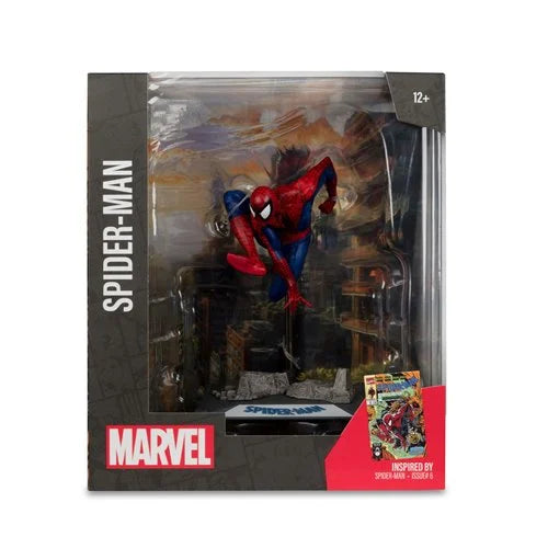 Marvel Wave 1 1:10 Scale Posed Spider-Man Figure with Scene