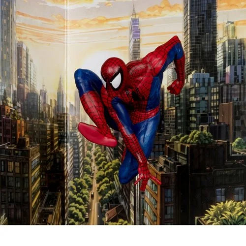 Marvel Wave 1 1:10 Scale Posed Spider-Man Figure with Scene