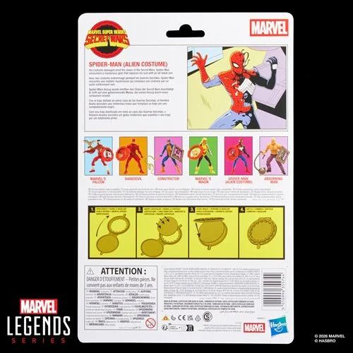 Secret Wars Marvel Legends Series Spider-Man (Alien Costume) 6-Inch Action Figure