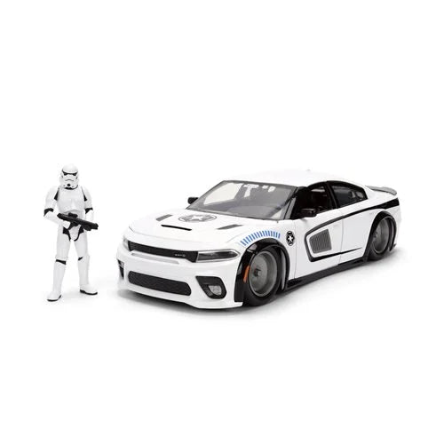 Hollywood Rides Star Wars 2021 Dodge Charger SRT Hellcat 1:24 Scale Die-Cast Metal Vehicle with Stormtrooper Figure