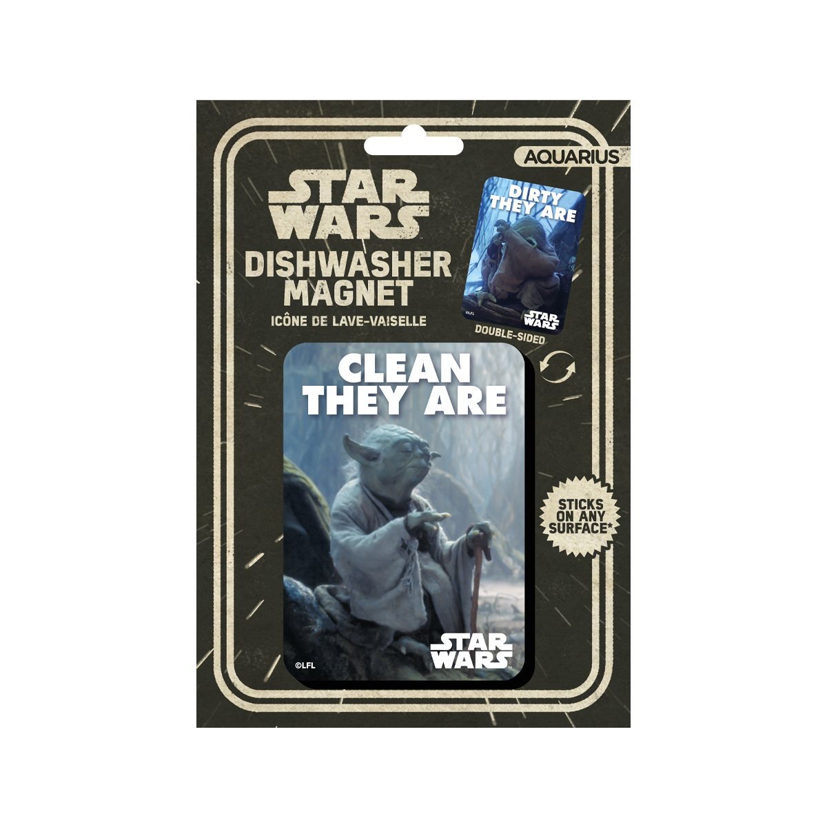 Star Wars Yoda Double-Sided Dishwasher Magnet
