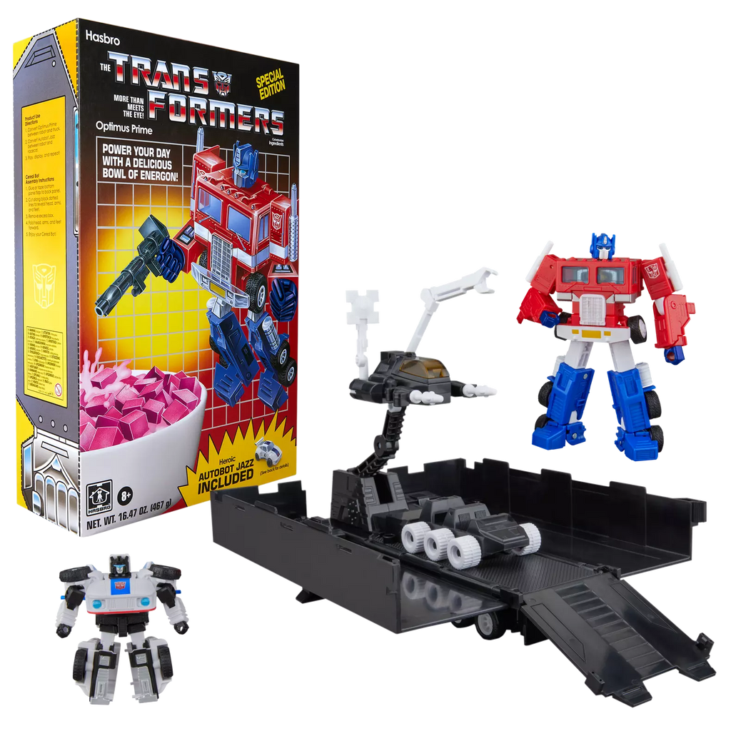 Transformers Optimus Prime & Autobot Jazz Cereal Box Set