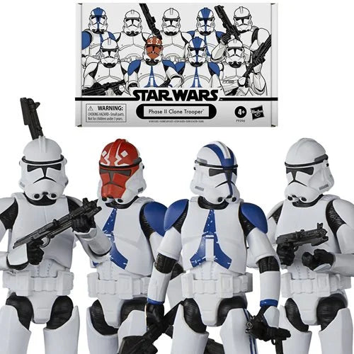 Star Wars The Vintage Collection Phase II Clone Trooper 3 3/4-Inch Action Figure 4-Pack