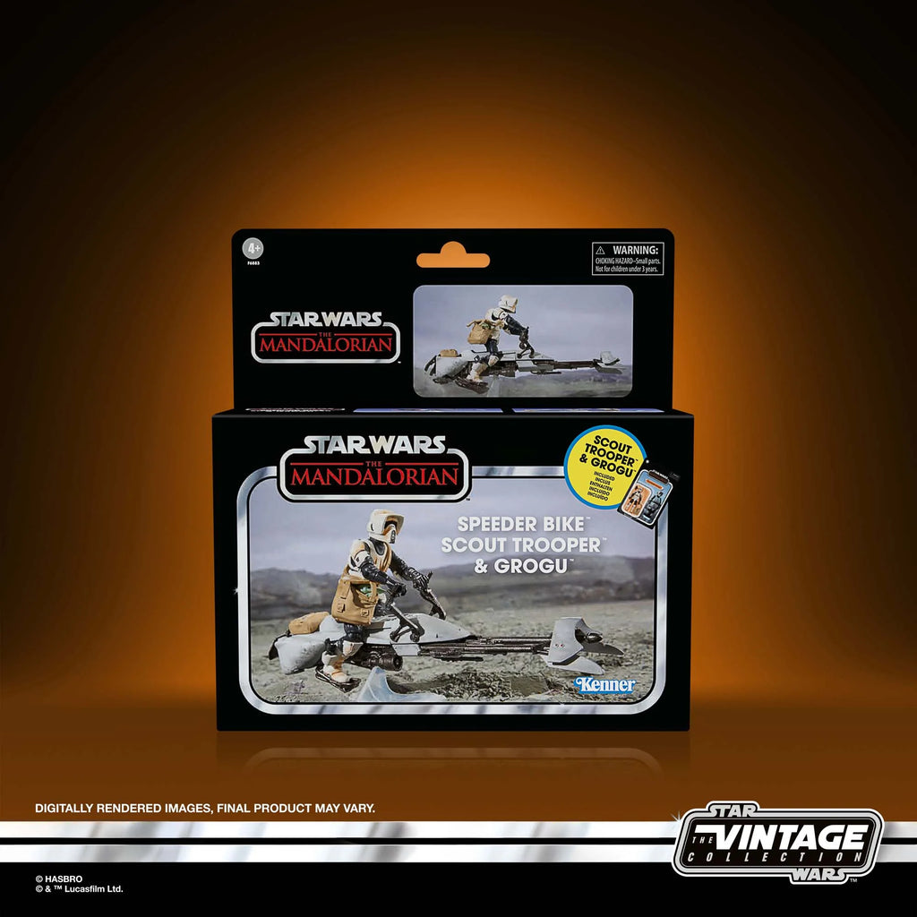 Star Wars The Vintage Collection Speeder Bike with Grogu